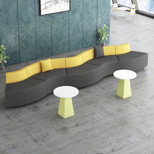 Muebles de oficina Sofá de recepción moderno comercial Sofá de oficina de cuero Conjunto de muebles - Product Image 3