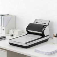 Escáner Dúplex Industrial Fujitsu Fi-7280 A4 de Alta Velocidad y Ligero, con Cama Plana y Alimentador Automático de Documentos (ADF) para Escaneo de Recibos