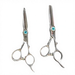 Ensemble de ciseaux de barbier pour droitiers en acier inoxydable 6CR 52HRC, ciseaux de coupe et d'éclaircissement, outil de salon Cat Eye - Product Image 2