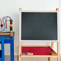 Bordure classique noire à pois sur fond blanc, rouleau de bordure DIY pour la décoration de salles de classe, chevalets pour enfants et cadres photo