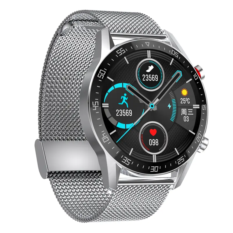 2021 הכי חדש גברים יד חכם שעון עמיד למים IP68 עם אק"ג דם וקצב לב מעקב ספורט Smartwatch