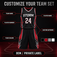 Conjunto de Uniforme de Baloncesto Personalizado y Duradero, Camiseta y Pantalones Cortos Sublimados, Transpirables y que Absorben la Humedad, para Escuela/Club, al por Mayor