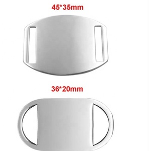 Yiwu Aceon – Plaque d'identification personnalisée en acier inoxydable pour <span class=keywords><strong>chien</strong></span>, gravée avec nom et numéro <span class=keywords><strong>de</strong></span> téléphone, pour collier, avec deux trous, attache coulissante - Product Image 2