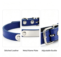 Collier-Écharpe Moderne de Luxe Simple Couleur Bonbon pour Chiots, Design Élégant Uni, Fermeture à Boucle en Cuir PU Haut de Gamme pour Petits Chiens et Chats