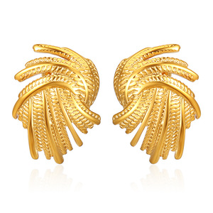 Hot Bán Không Thấm Nước Cổ Điển Thép Không Gỉ 18K Vàng Hoop Tuyên Bố Stud Thiết Kế Bông Tai Thời Trang Khác Đồ Trang Sức Bông Tai - Product Image 4