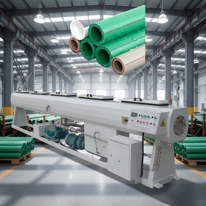 สายการผลิตท่อ HDPE PE PP แบบสกรูเดี่ยวอัตโนมัติเต็มรูปแบบ ประสิทธิภาพสูง พร้อมมอเตอร์ที่ได้รับการรับรองมาตรฐาน CE - Product Image 1