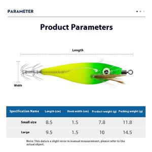 Appâts de pêche lumineux en forme de crevettes et de calamars en gros, appâts en bois pour crevettes, appâts en ABS pour <span class=keywords><strong>la</strong></span> pêche en mer - Product Image 5