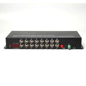 1 par de modo único escritorio RS485 16 canales devolver datos de vídeo de fibra convertidor - Product Image 2