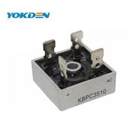 Rectificador de puente monofásico KBPC3510 35A/1000V de 4 pines con montaje a través de orificio