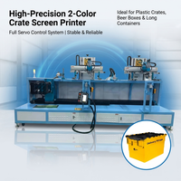 Máquina de Serigrafía Semiautomática de Dos Colores con Servomotor para Cajas de Plástico para Cerveza e Impresora de Tarjetas con Curado UV LED