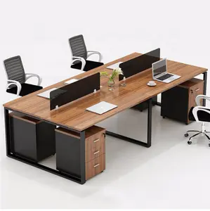 Estación de trabajo para 8 personas, partición moderna de escritorio de alta calidad, gran oferta, 2022