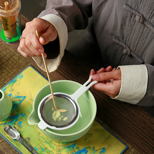 Bộ dụng cụ pha trà thời nhà Tống thiết kế hiện đại, bát trà matcha gốm sứ, bộ dụng cụ đánh trà kiểu Nhật, chổi khuấy trà, phụ kiện pha cà phê & trà - Product Image 3