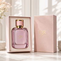 Flacon de parfum carré rose et noir 50 ml en verre, en stock, flacon de parfum de luxe avec emballage – Meilleures ventes