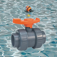 Vanne à structure sphérique en PVC, technologie verte, best-seller en Chine, commande manuelle, accessoire pour piscine, application générale, OEM
