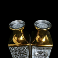 Flacon de parfum carré vide en verre de 150 ml, en promotion, avec gravure de logo personnalisé, pour présentation en magasin