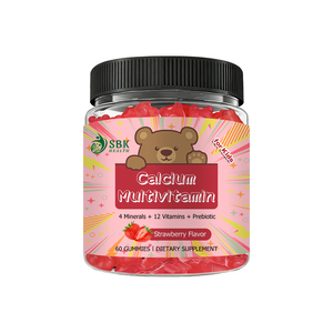 Hot Sale Immune Support Supplement Promote Digestion Calcium Multivitamin <b>Gummies</b> <b>Bear</b> Strawberry Flavor <b>Gummy</b> Designed for Kids - Product Image 1