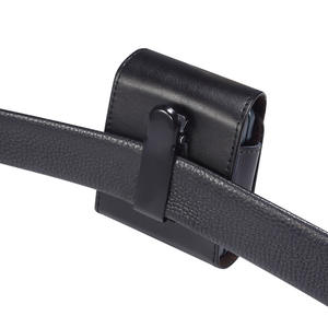 กระเป๋าคาดเอวใส่โทรศัพท์มือถือหนังวัวสองชั้นสำหรับ Samsung, ซองหนังพลิกหน้าจอพับได้พร้อมคลิปหนีบเข็มขัดเหล็ก - Product Image 3