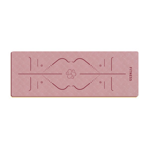 Tapete de Yoga TPE de 6mm de Grosor Antideslizante con Líneas Guía de Asanas para Fitness y Uso en el Suelo - Product Image 5