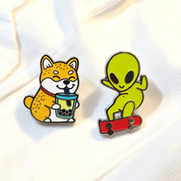 Pin Enamel Hewan Kartun Kustom Grosir Desain Lucu Pin Enamel Lunak Keras Logam