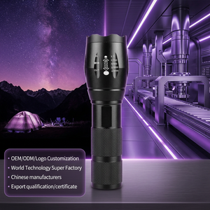 Lampe torche haute luminosité, portable, en aluminium, puissante, nouvelle lampe torche 300 lumens, zoomable, étanche, super lumineuse - Product Image 1