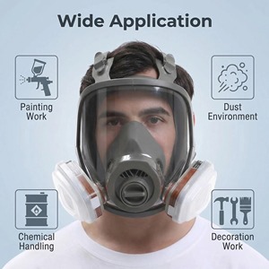 Silicone <strong>Respirator</strong> Facepiece Full Facepiece <strong>Respirator</strong> Paint Safety HEPA Chemical <strong>Mask</strong> Industrial Full Face Gas <strong>Mask</strong> - Product Image 2