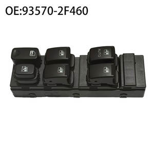 Interrupteur de lève-vitre en plastique ABS 93570-2F460 pour porte avant gauche de véhicules Kia Cerato 2003-2009 - Product Image 1