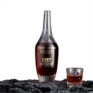 יצרן סיטונאי בקבוקי משקאות אלכוהוליים רפואיים מתוצרת עצמית, זכוכית לבנה שקופה, מפרטים מרובים, יין אדום - Product Image 1