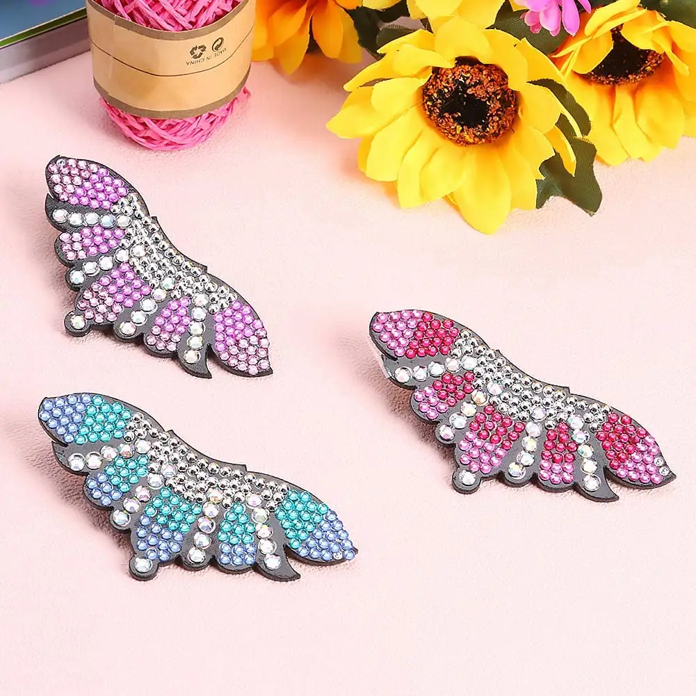 DIY Hair Clips Pins 3pcs Crown Shape DIY Full Drill Diamond Painting Hair Clip Women Hairpins Wedding Hair Accessories Art Craft