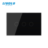 Interruptor de Luz Táctil de Pared de Lujo Livolo US/AU de 3 Vías y 1 Interruptor