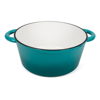 Casseroles ovales en fonte bleues/vertes personnalisées pour casseroles de cuisine pour aliments marmite électrique