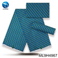 Tissu de Coton Imprimé Wax Africain Double Face 6 Yards/Pièce 150gsm Batik pour Robes de Mariée Pagne pour Garçons Filles