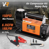 Compresseur d'air de voiture portable 150 Psi 100L/min avec pompe de gonflage de pneus à jauge numérique pour camion voiture Suv