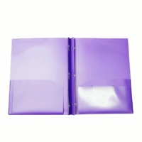 Dossiers de présentation en plastique PP durables et imperméables pour fournitures de bureau et scolaires, format lettre, double compartiment