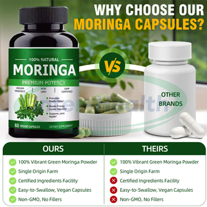 ASAP OEM Complément alimentaire biologique de qualité supérieure à base d'extrait de feuilles de Moringa, en gros, pour le soutien du métabolisme et du système immunitaire, capsules de Moringa - Product Image 3