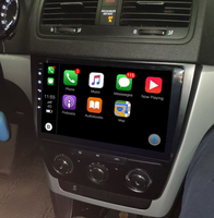Reproductor de coche Android de 2 Din y 10 pulgadas con GPS integrado, pantalla IPS TFT, CarPlay para radio, para Skoda Octavia 2007-2014