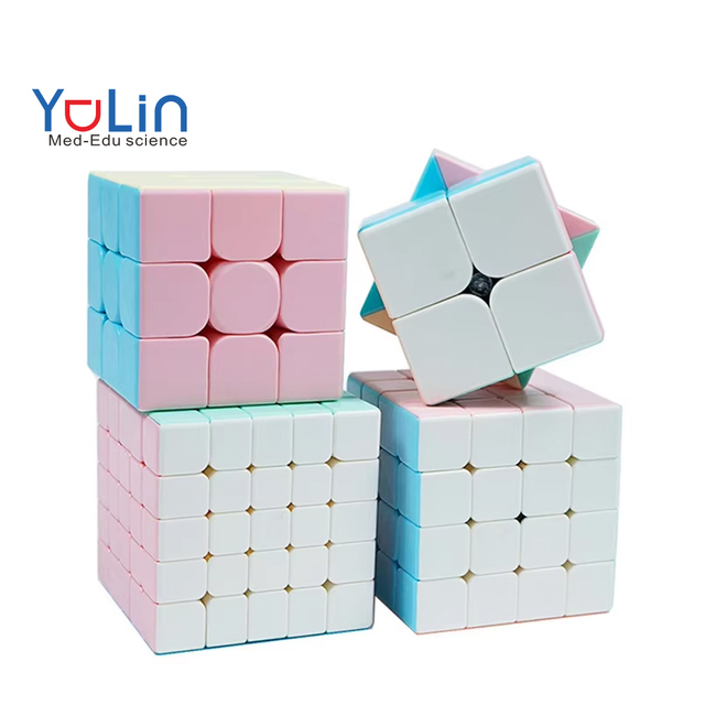 3X3 Magic Square Cube Puzzle Bundle Educational Speed Set with Flashing ABS Plastic for Kids & Adults