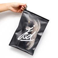 Bolsa de Embalaje de Lujo Negra para Extensiones de Cabello, Bolsas Personalizadas para Pelucas, Bolsa con Cierre para Paquetes de Cabello