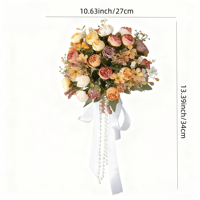 Bouquet de mariée européen de luxe personnalisé fleurs artificielles réalistes en soie pour les mariées Service sur mesure de qualité supérieure