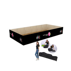 Bannière publicitaire de plafond rectangulaire en tissu et aluminium, portable et à montage rapide, pour salon professionnel - Product Image 1