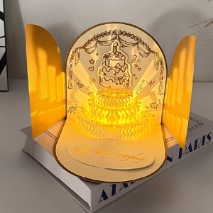 Ailes d'ange 3D avec lumière LED, <span class=keywords><strong>musique</strong></span> et carte de vœux pour anniversaire ou fête, divers articles de fête et cadeaux de mariage. - Product Image 5