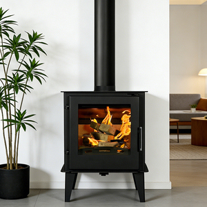 Chimenea Moderna de Doble Pared de Acero para Leña, Modelo Portátil con Calefacción de Fuego Real para Casas Prefabricadas y Tiendas - Product Image 3