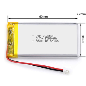 แบตเตอรี่ลิเธียมไอออน 723060 1500mAh 3.7V โรงงานผลิตตามสั่ง แบตเตอรี่โพลิเมอร์ลิโพแบบชาร์จได้ ความจุสูง - Product Image 1