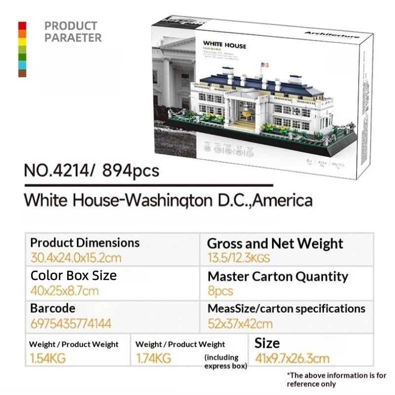4214 ขาวเฮาส์ วอชิงตัน ดี.ซี. อเมริกา [894 ชิ้น]