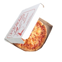 Caja de Pizza para Llevar de Primera Calidad, Blanca, con Logotipo Personalizado Impreso, de Cartón Corrugado de Grado Alimenticio para Restaurante