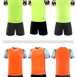 เสื้อฟุตบอลและกางเกงขาสั้นแบบสั่งทำได้  สำหรับผู้ใหญ่และเด็ก  พร้อมปักชื่อทีม เบอร์ เลข  โลโก้  ผ้าคุณภาพสูง คอตตอน/ไม้ไผ่/สแปนเด็กซ์  บริการ OEM - Product Image 6