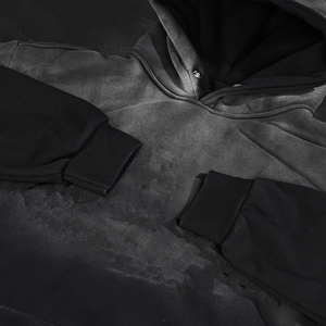 Sweat-shirt pour homme en coton lourd, délavé à l'acide, vintage, avec logo personnalisé en usine - Product Image 4