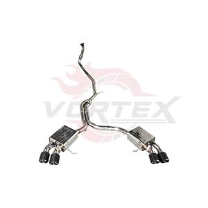 Conjunto de Tuberías de Acero Inoxidable Pulido Vortex para Porsche Macan 2.0T con Silenciadores Dobles y Salidas Cuádruples de Fibra de Carbono - Product Image 1