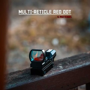 Mira telescópica ligera negra con múltiples patrones, punto rojo/verde intercambiable para observación en exteriores de larga duración en todo tipo de terreno - Product Image 4