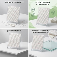 Patins antidérapants autocollants personnalisés pour table en verre et portes de placard, en plastique transparent