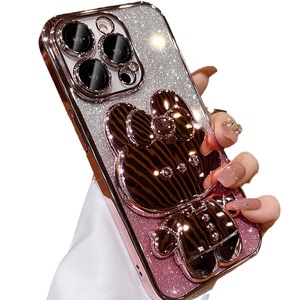 Симпатичный зеркальный чехол с блестками для мобильного телефона - Product Image 3